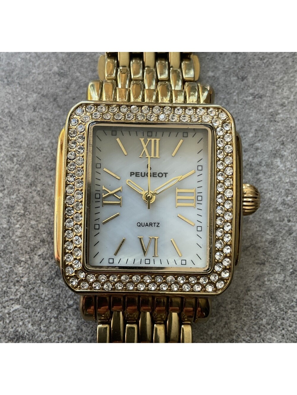 PEUGEOT Womens Watch w/ Crystal Bezel Roman Numerals Dial 33mm Case 7080G Bin M
